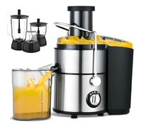 Exprimidor, licuadora y exprimidor eléctrico 2 en 1 | Extractor de jugos centrífugo con tolva de 65 mm de ancho | Fácil de limpiar para la cocina del hogar