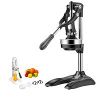 Exprimidor Manual CíTricos Acero Inoxidable, Hierro Fundido Grado Comercial, para Naranja, LimóN, Lima Y Granada, Alto Rendimiento, Sin Electricidad, FáCil de Usar(A)