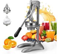 Exprimidor Manual CíTricos, Exprimidor de Naranjas de Hierro Fundido para Cocina, Apto para Zumo de Naranja, LimóN, Lima Y Granada, FáCil de Limpiar(A)
