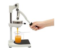 Exprimidor manual de acero inoxidable con 2 cabezales (planos y puntiagudos) para naranjas, pomelos, limas, limas, sandías, granadas