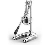 Exprimidor manual de acero inoxidable con mango largo, prensa de palanca resistente para naranjas y granadas, con taza medidora, uso comercial y doméstico, extractor de jugo fácil(Electroplate)