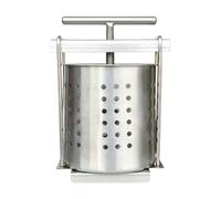 Exprimidor Manual De Acero Inoxidable Con Prensa De Frutas De 2,5 L | La prensa manual de frutas con capacidad de 2,5 litros es ideal para prensar uvas y manzanas para vino y sidra caseros.