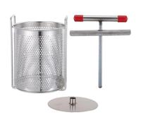 Exprimidor Manual de Acero Inoxidable de 2,8 L, Prensa de Jugo | Eléctrico, Fácil de Limpiar, Conserva Sabores Auténticos, Gran Capacidad, para Cocina y Picnic