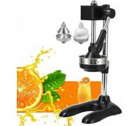 Exprimidor manual de cítricos con procesador de alimentos, herramienta de prensado manual con placa de filtro y mango auxiliar para una extracción eficiente de jugo de limón, granada y naran