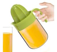 Exprimidor manual de cítricos - Exprimidor de mano de 450 ml con taza medidora, vidrio exprimidor de limón para naranjas, herramienta de cocina multifuncional para limas y pomelos, con un colador