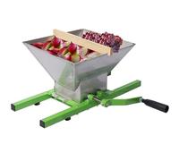 Exprimidor manual de frutas, triturador de manzanas de 1.8 galones, pulper portátil con engranajes de aleación de aluminio y mango para salsa de vino de bayas