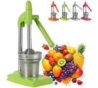 Exprimidor Manual De Hierro Fundido, Exprimidor De Limón De Acero Inoxidable 304 For Hogar Y Restaurante, Jugo De Naranja, Lima Y Pomelo Sin Esfuerzo(Green)