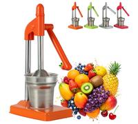 Exprimidor Manual De Hierro Fundido, Exprimidor De Limón De Acero Inoxidable 304 For Hogar Y Restaurante, Jugo De Naranja, Lima Y Pomelo Sin Esfuerzo(Orange)