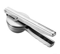 Exprimidor manual de limón de acero inoxidable para limones, naranjas, granadas, compacto, plateado, 21,2 x 7 cm, apto para lavavajillas