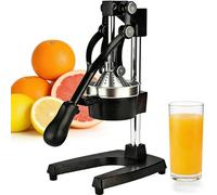 Exprimidor manual de palanca, exprimidor manual comercial de cítricos de hierro fundido, exprimidor resistente para naranjas, limones y granadas con mango ergonómico, ideal para bares