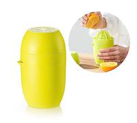 Exprimidor Manual, Exprimidor Manual con Contenedor de Jugo, Exprimidor de Frutas, Exprimidor de Limones, Exprimidor de Naranjas para Naranjas, Pomelos, Fresas y Limones (Amarillo)