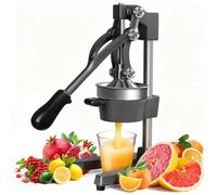 Exprimidor Manual,Exprimidores Zumo Manual con Palanca,Lemon Squeezer Fácil de Limpiar,Exprimidor de Cítricos Profesional para Naranjas, Limones, Lima, Pomelos, Granadas,Negro