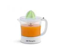 Orbegozo EP 2210 - Exprimidor Zumo Eléctrico de Naranjas, Depósito Extraible de 1 Litro de Capacidad, Regulador de Pulpa, 2 Conos para Piezas de Distinto Tamaño, Rotación Bidireccional