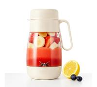 Exprimidor portátil de gran capacidad, vaso exprimidor inalámbrico 3 en 1 con 12 cuchillas, licuadora grande de 1000 ml, licuadora recargable for batidos de frutas, bebidas frías y calientes.(White)