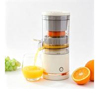 Exprimidor portátil, exprimidor de cítricos prensado en frío masticador | Extractor sin cuchilla, jugo fresco y puro en 20 segundos, silencioso e inalámbrico para naranja y limón(white)