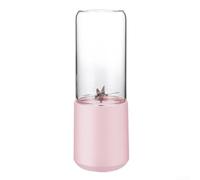 Exprimidor portátil inalámbrico 400 ml USB-C (rosa) | Inalámbrico, carga USB-C, capacidad de 400 ml, ideal para viajes, camping, actividades al aire libre