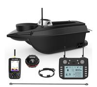 ExPrismarx Barco de cebo RC, V030 12 V 2.4 G de alta velocidad GPS de pesca con control remoto de 800 m con 40 puntos de referencia y capacidad de 3 kg de doble tolva, ideal para entrega de cebo