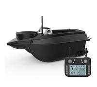 ExPrismarx Barco de cebo RC, V030 12 V 2.4 G de alta velocidad GPS de pesca con control remoto de 800 m con 40 puntos de referencia y capacidad de 3 kg de doble tolva, ideal para pesca de carpa