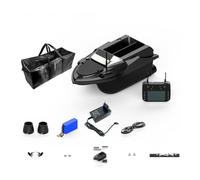 ExPrismarx Barco de cebo RC, V080 12 V GPS con 9 zonas de pesca y 180 puntos de referencia, control remoto de 800 m, tolva dual de 3 kg, ideal para pesca de carpas (estilo UE)