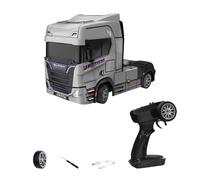 ExPrismarx Camión semirremolque a control remoto, 1:43 2.4G, mini camión de deriva RC de dos velocidades con giroscopio y neumáticos de deriva, regalo ideal para entusiastas coleccionistas