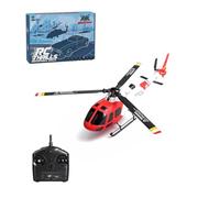 ExPrismarx Helicóptero a control remoto, 2.4G 4CH AS350 escala Flybarless RC helicóptero con motor sin escobillas, retención de altitud, posicionamiento de flujo óptico y despegue/aterrizaje con una