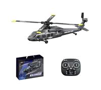 ExPrismarx Helicóptero RC, 2.4G 5CH UH-60 Escala Flybarless Helicóptero con retención de altitud, posicionamiento de flujo óptico y vuelo invertido de una tecla, regalo para adultos principiantes (RTF