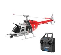 ExPrismarx Helicóptero RC, C138 escala 1/33 206 2.4G 6CH sin Aileron Altitude Hold ERA Helicóptero de control remoto, para entusiastas principiantes