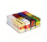 exproyzk 10 Estantes De Exhibición Acrílicos para Tabaco, Organizador De Libritos De Cerillas, Expositor Transparente con Empujadores Automáticos para Comercios Minoristas(8x28cm)