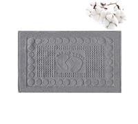 exproyzk Alfombra De Ducha, Alfombra De Baño, Hotel Baño Algodón Toallas Espesar Entrar por La Puerta Uso Doméstico Almohadilla De Pie Antideslizante Baño Absorber Agua Alfombra(Gray-A,75x45cm)