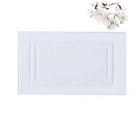 exproyzk Alfombra De Ducha, Alfombra De Baño, Hotel Baño Algodón Toallas Espesar Entrar por La Puerta Uso Doméstico Almohadilla De Pie Antideslizante Baño Absorber Agua Alfombra(Blanco,75x45cm)