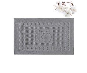 exproyzk Alfombra De Ducha, Alfombra De Baño, Hotel Baño Algodón Toallas Espesar Entrar por La Puerta Uso Doméstico Almohadilla De Pie Antideslizante Baño Absorber Agua Alfombra(Gray-A,50x80cm)