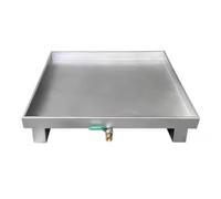 exproyzk Contención de derrames portátil - Plataforma Modular para derrames - Tarima metálica para montacargas Tarima a Prueba de Fugas(Silver,125x65x7cm)