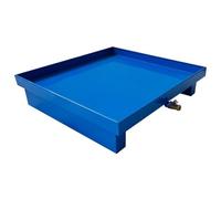 exproyzk Contención de derrames portátil - Plataforma Modular para derrames - Tarima metálica para montacargas Tarima a Prueba de Fugas(Azul,125x125x7cm)