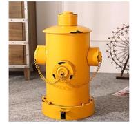 exproyzk Cubo de Basura Retro con Cubo Interior Contenedor de Basura para Boca de Incendios Contenedores de Basura con Pedal para Parque, jardín, Cocina, Basura. 4 Colores(Amarillo,60x40cm)