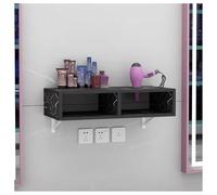 exproyzk Estación de Montaje en Pared Armario de peluquería Equipo de Almacenamiento Abierto para salón de Belleza y SPA(Black,70x30x16cm)