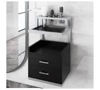 exproyzk Estación de peluquería de Pared con 2 cajones, estación de peluquería con Armario Flotante, Estaciones de peluquería para estilistas(Black#A)