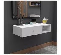 exproyzk Estación de peluquería de Pared con Soporte para secador de Pelo, Equipo para peluquería, Belleza, SPA y salón(White#B,60x30x16cm)