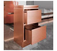 exproyzk Estación de salón de Belleza, Acero Inoxidable, Organizador de Herramientas de peluquería, Armario de Almacenamiento para salón de Belleza, SPA, barbería y Tatuaje(Rose-Gold,78x40x30cm)