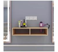 exproyzk Estación de salón de Pared, armarios de Almacenamiento para Salones de Belleza, spas, barberías, hogar y baños.(Natural,60x30x16cm)