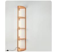 exproyzk Estante de Esquina con luz LED, Lámpara de pie con estantes, Soporte para Flores, Lámpara de pie Alta para Sala, Dormitorio, Oficina y Comedor(Corners,29x162cm/5000K)