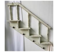 exproyzk Estante de Pared Escalera Retro para Colgar en la Pared Soporte para Flores Estante para almacenar Arte de Pared, decoración de jardín(White Right)