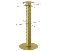 exproyzk Estante Giratorio para exhibición Organizador de Productos para Tiendas Estante Ajustable para mostrador, Ideal para Joyas, Calcetines, Fundas de móvil(Gold,Round)