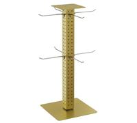 exproyzk Estante Giratorio para exhibición Organizador de Productos para Tiendas Estante Ajustable para mostrador, Ideal para Joyas, Calcetines, Fundas de móvil(Gold,Square)