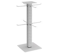 exproyzk Estante Giratorio para exhibición Organizador de Productos para Tiendas Estante Ajustable para mostrador, Ideal para Joyas, Calcetines, Fundas de móvil(Blanco,Square)