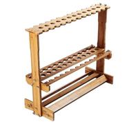 exproyzk Estante para cañas de Pescar Expositor de Madera para cañas de Pescar, Ideal para organizar y almacenar en el Garaje, Hecho a Mano(38 Rod)