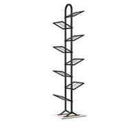exproyzk Estantería de árbol Estantería con Lomo de Metal Estantería Que Ahorra Espacio Estantería de Almacenamiento Independiente Estantería Decorativa(Black,40 * 25 * 160cm)