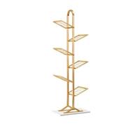 exproyzk Estantería de árbol Estantería con Lomo de Metal Estantería Que Ahorra Espacio Estantería de Almacenamiento Independiente Estantería Decorativa(Gold,40 * 25 * 130cm)