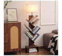 exproyzk Estantería Tipo Torre Estantería Tipo árbol con luz Organizador de Libros Alto de pie con Armario