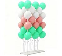exproyzk Exhibidor de Globos Soporte de Pared de Doble Cara con Forma de Molino de Viento para Tiendas y exposiciones(Blanco)