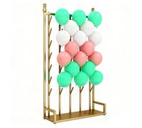 exproyzk Expositor para Comercio minorista Panel de Pared con Base, Estante metálico para ferias de artesanía, Expositor para Comercio minorista, Una Cara(Gold)